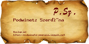 Podwinetz Szeréna névjegykártya